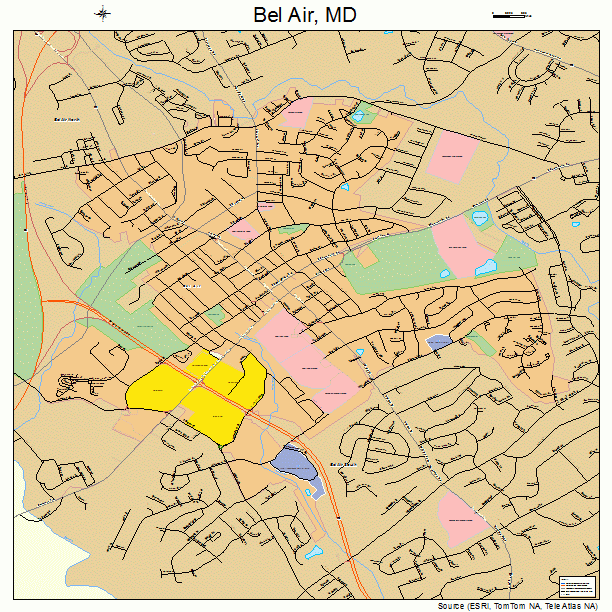 Bel Air, MD street map