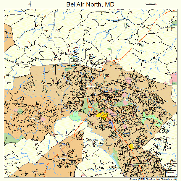 Bel Air North, MD street map