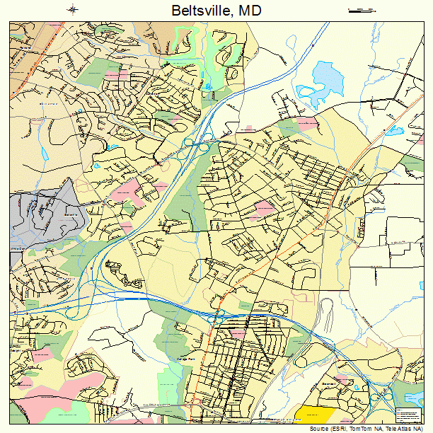 Beltsville, MD street map