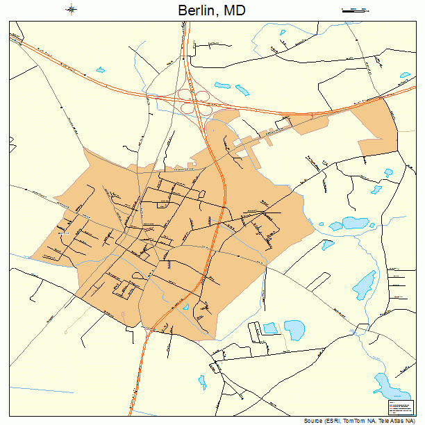 Berlin, MD street map