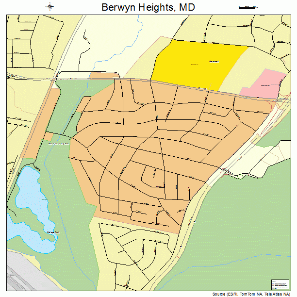 Berwyn Heights, MD street map