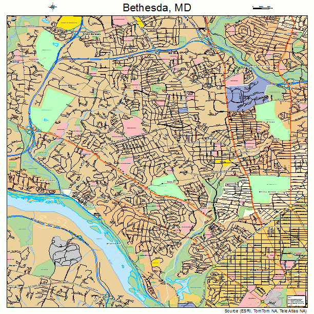 Bethesda Maps: Downtown and the Surrounding Area