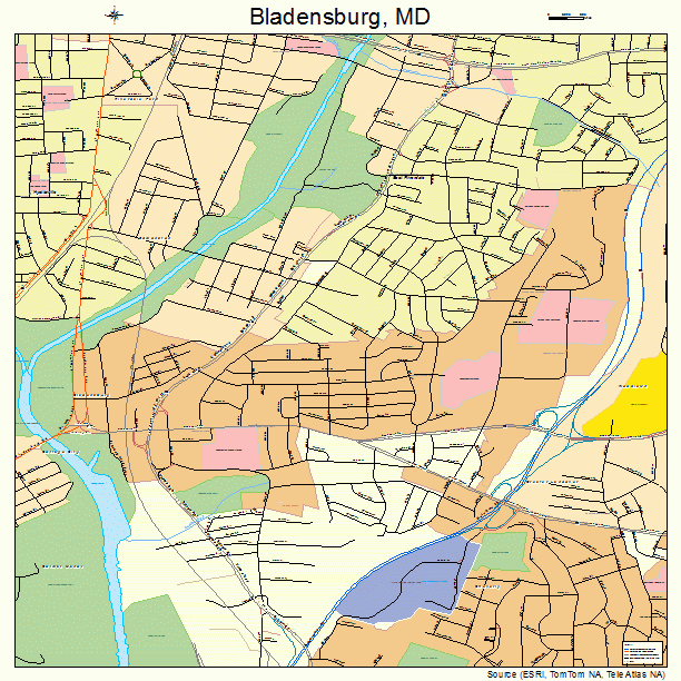 Bladensburg, MD street map