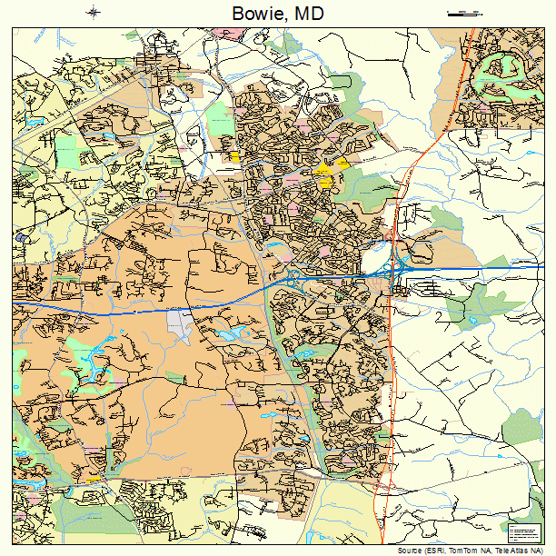 Bowie, MD street map