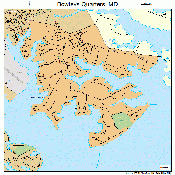 Bowleys Quarters, MD street map