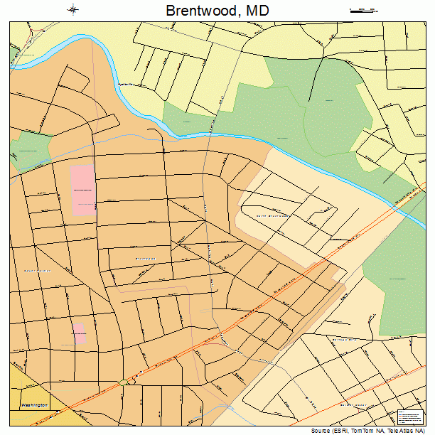 Brentwood, MD street map