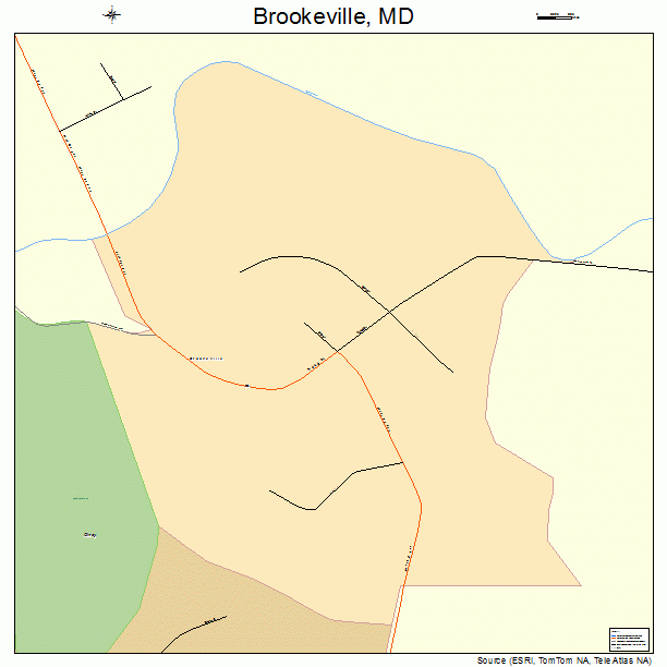 Brookeville, MD street map