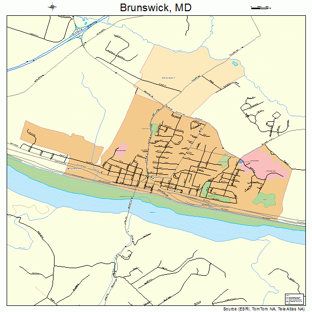 Brunswick, MD street map