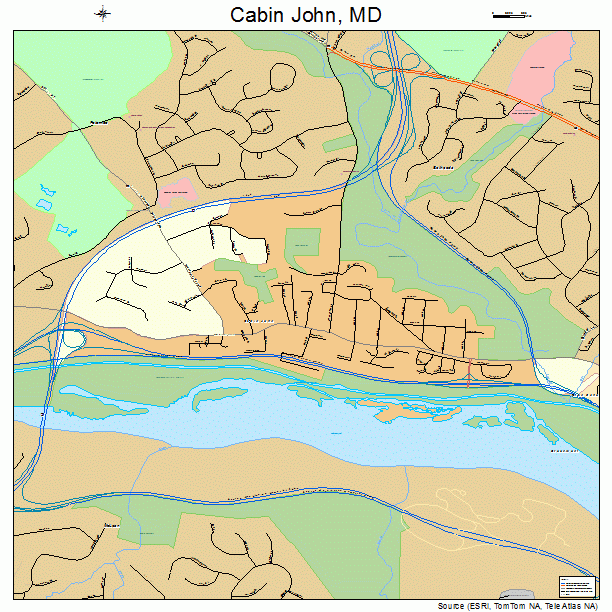 Cabin John, MD street map