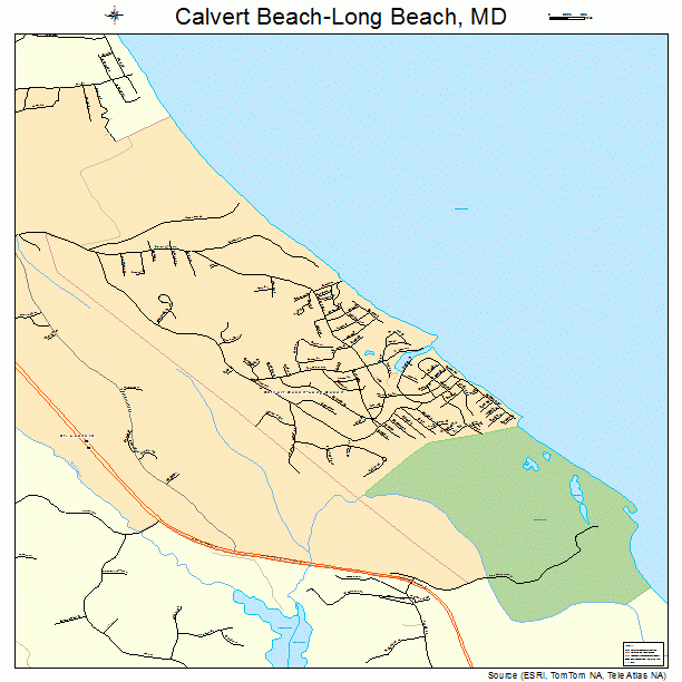 Calvert Beach-Long Beach, MD street map