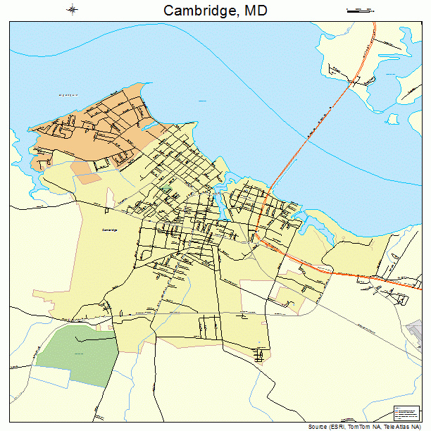 Cambridge, MD street map