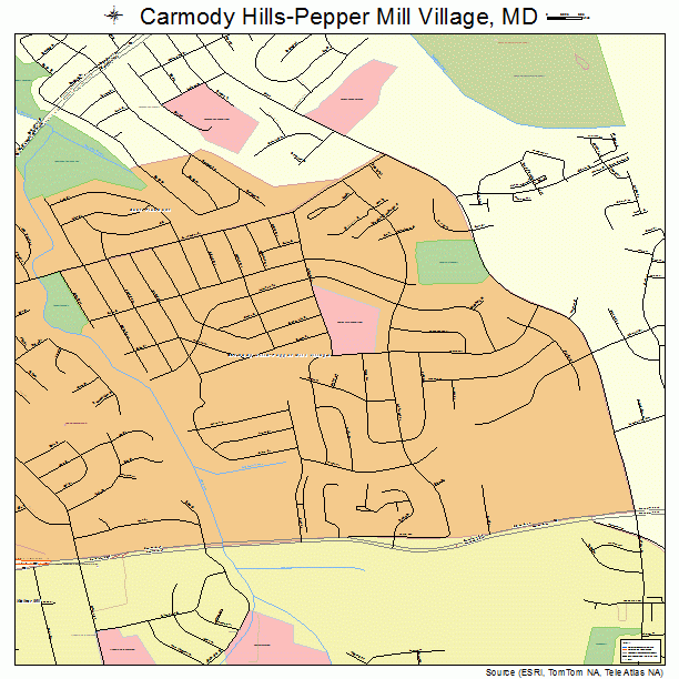 Carmody Hills-Pepper Mill Village, MD street map