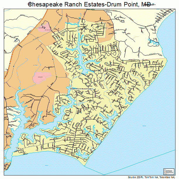 Chesapeake Ranch Estates-Drum Point, MD street map