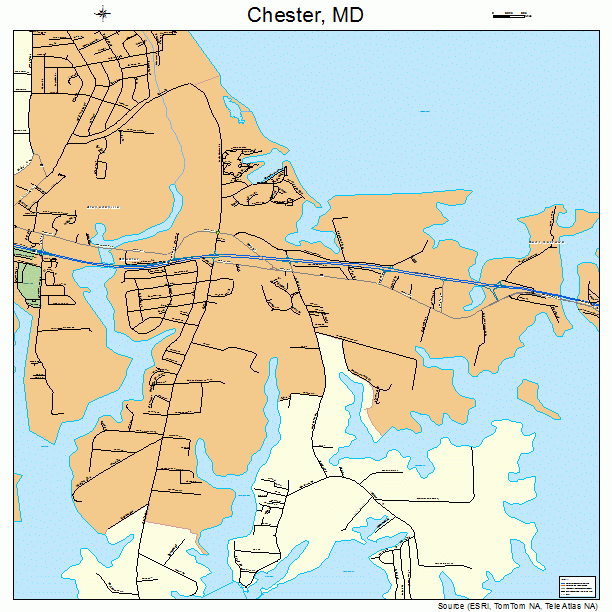 Chester, MD street map