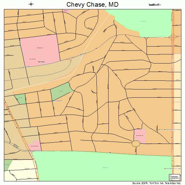 Chevy Chase, MD street map