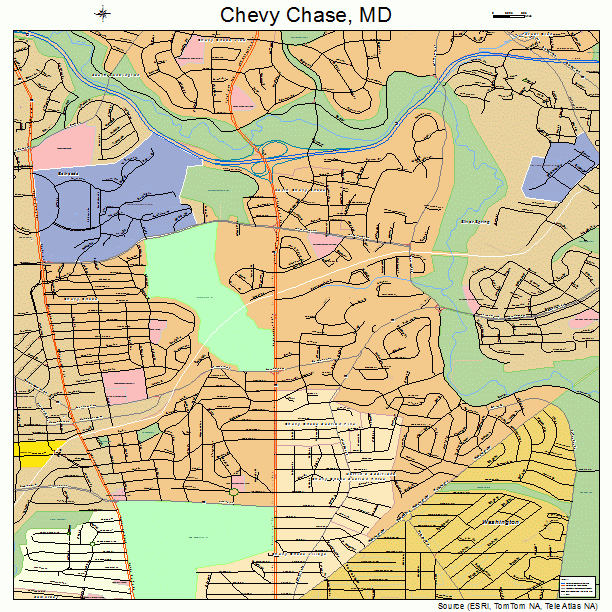 Chevy Chase, MD street map