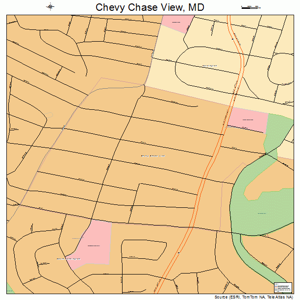 Chevy Chase View, MD street map