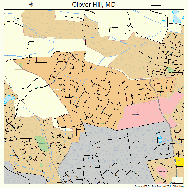 Clover Hill, MD street map