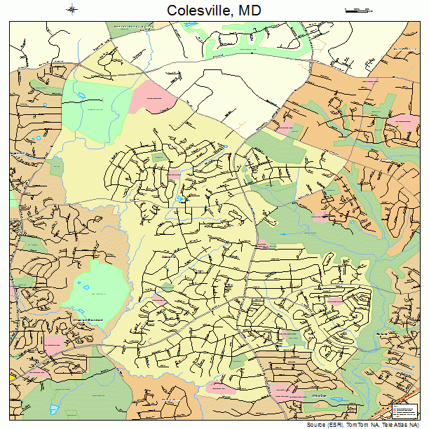 Colesville, MD street map