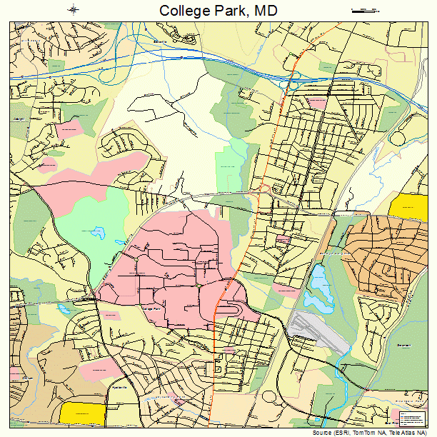 College Park Maryland Street Map 2418750