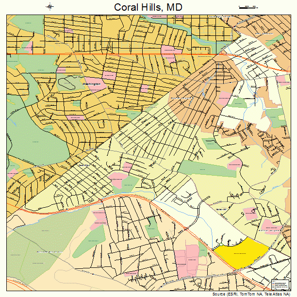 Coral Hills, MD street map