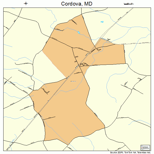 Cordova, MD street map