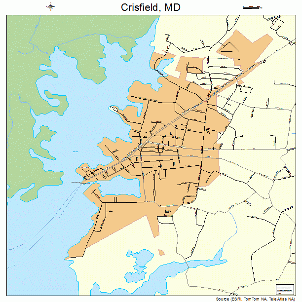 Crisfield, MD street map