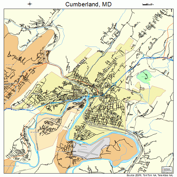 Cumberland, MD street map