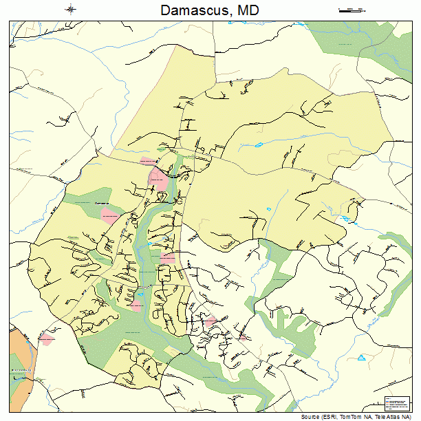 Damascus, MD street map