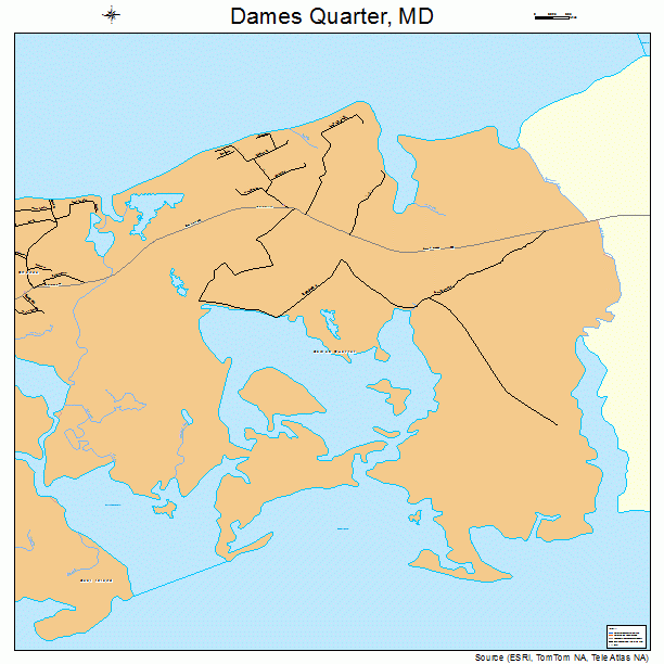 Dames Quarter, MD street map