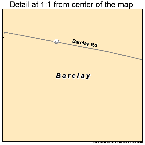 Barclay, Maryland road map detail