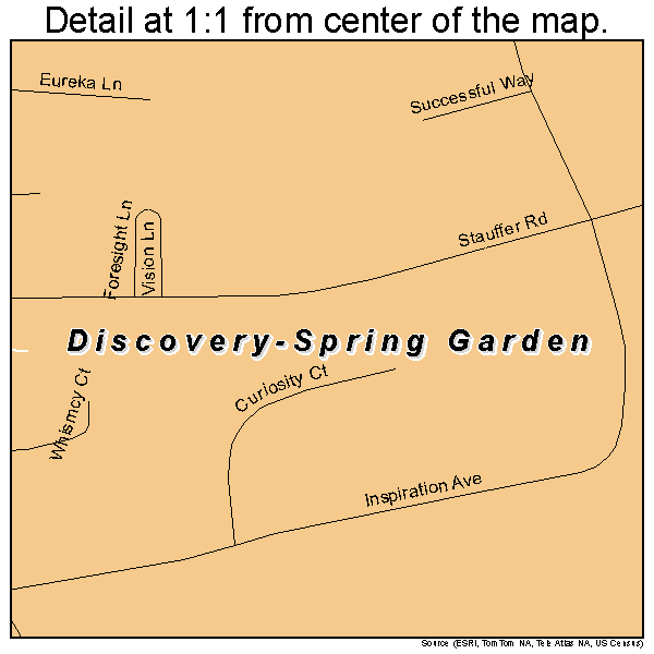 Discovery-Spring Garden, Maryland road map detail