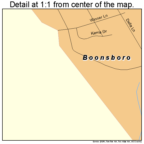 Boonsboro, Maryland road map detail