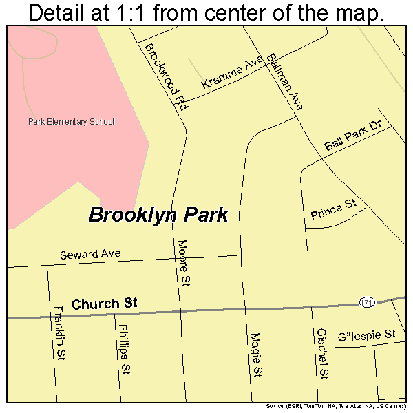 Brooklyn Park, Maryland road map detail