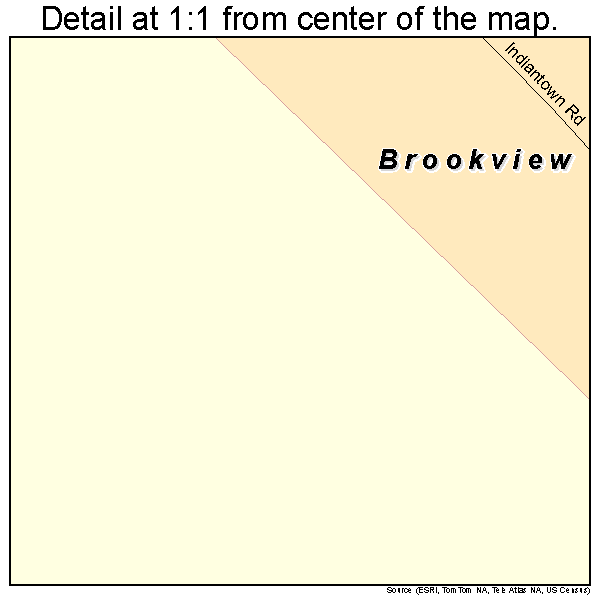 Brookview, Maryland road map detail