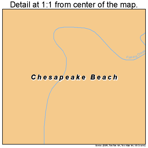 Chesapeake Beach, Maryland road map detail