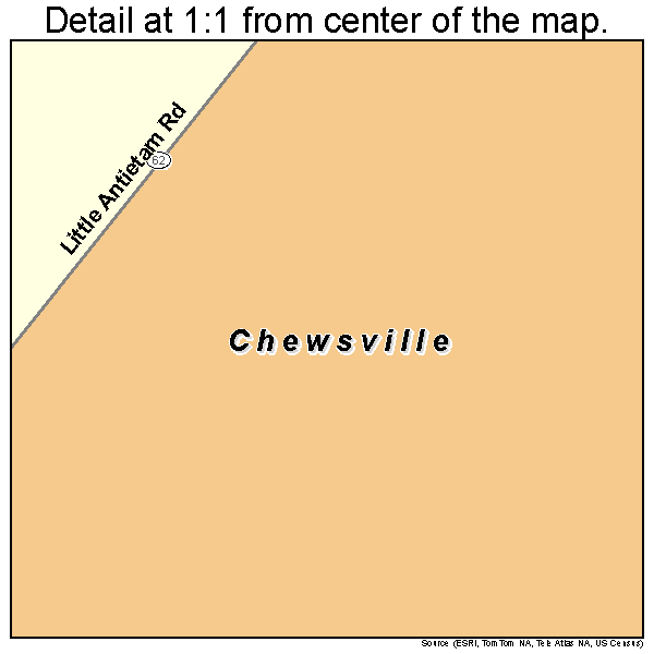 Chewsville, Maryland road map detail