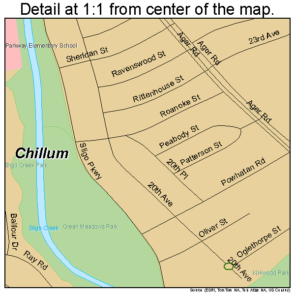 Chillum, Maryland road map detail