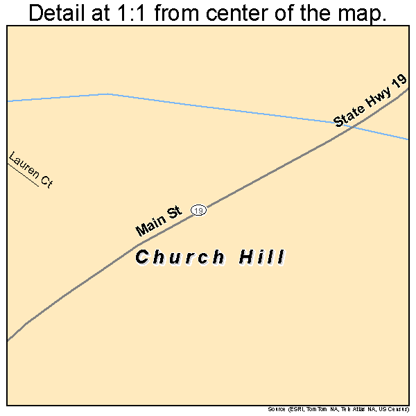 Church Hill, Maryland road map detail