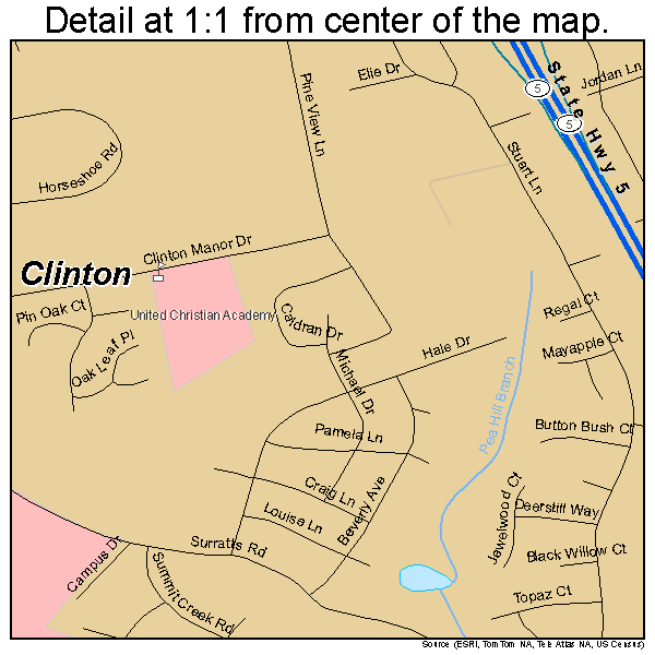 Clinton, Maryland road map detail