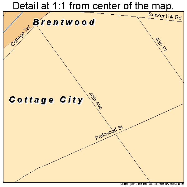 Cottage City, Maryland road map detail