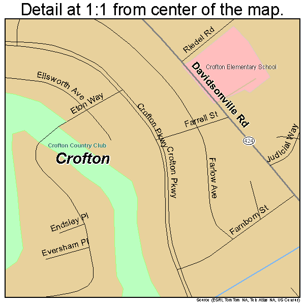 Crofton, Maryland road map detail