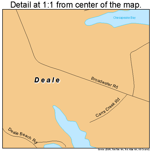 Deale, Maryland road map detail