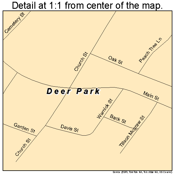 Deer Park, Maryland road map detail