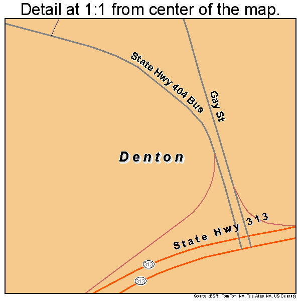 Denton, Maryland road map detail