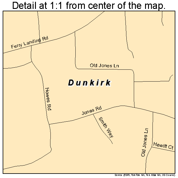 Dunkirk, Maryland road map detail