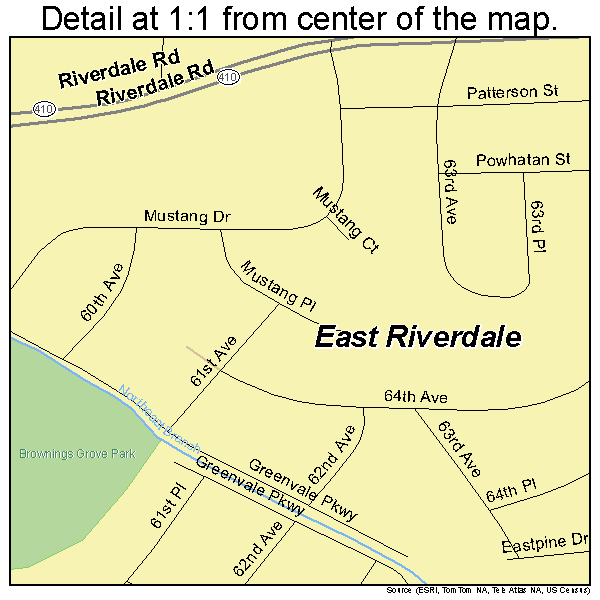 East Riverdale, Maryland road map detail