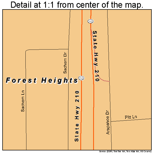 Forest Heights, Maryland road map detail