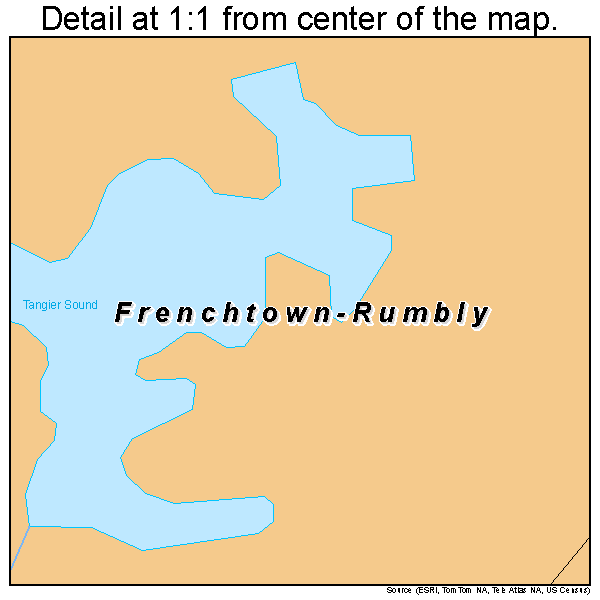 Frenchtown-Rumbly, Maryland road map detail