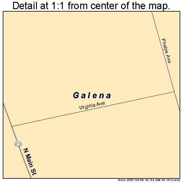Galena, Maryland road map detail